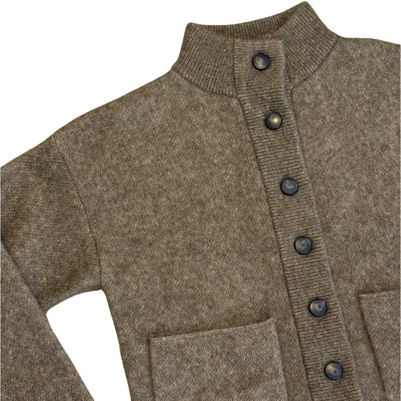 SEZANE Thais Jacket Wool Mohair Dark Taupe $235 NWT M - Picture 4 of 6
